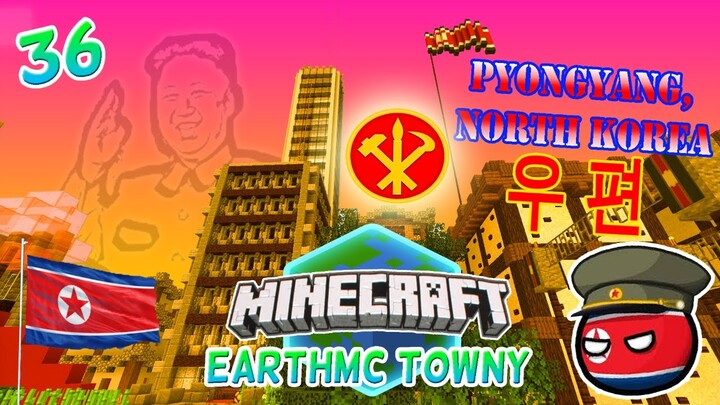 Pyongyang - North Korea Tour! | Minecraft EarthMC Towny #36