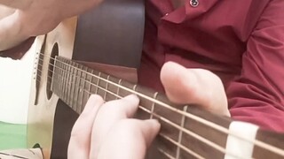 40岁老汉0基础学吉他第一天成果展示。