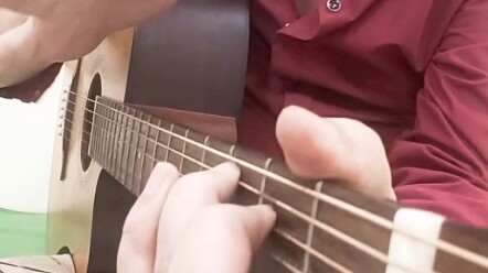 40岁老汉0基础学吉他第一天成果展示。