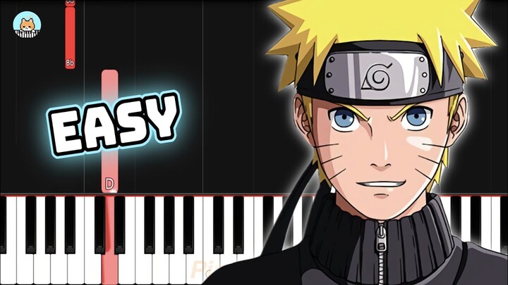 Naruto Shippuden OP 5 - "Hotaru no Hikari" - EASY Piano Tutorial & Sheet Music