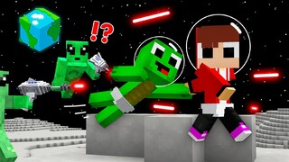 Baby Mikey & JJ Escaping from SPACE ALIENS PRISON in Minecraft challenge (Maizen Mizen Mazien)