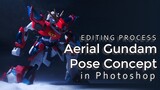 Editing Process Aerial Gundam Concept in Photoshop