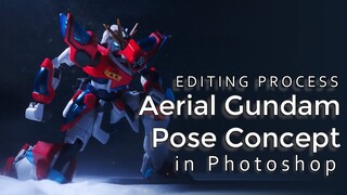 Editing Process Aerial Gundam Concept in Photoshop