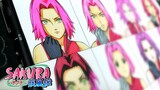 Drawing Sakura in Different Anime Styles | Naruto ナルト| #48