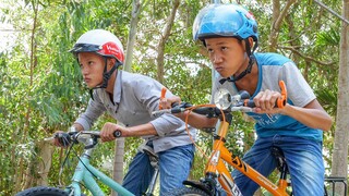 NERF GUN BIKE RACING BATTLE