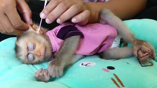 Most Beautiful Little Baby Maku Deep dream sleep While Mom Cleaning Ears For Him