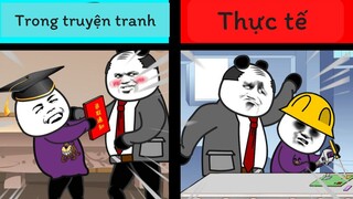 GẤU HÀI HƯỚC: Học sinh cấp 3 trong truyện tranh và thực tế