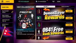 OB41 Update Free Rank Rewards & Demon Slayer Collaboration Rewards 😲Top Changes In OB41 Update