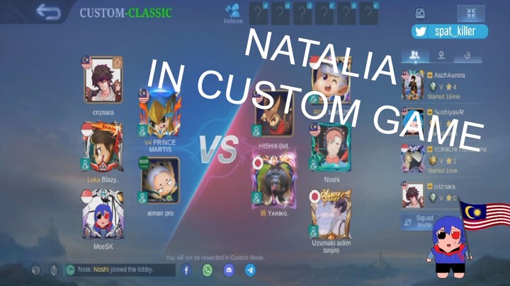 Natalia during Criznara Custom Game