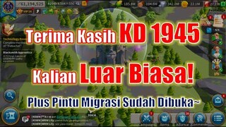 Terima Kasih KD 1945! Kalian Luar Biasa! Rise of Kingdoms Indonesia