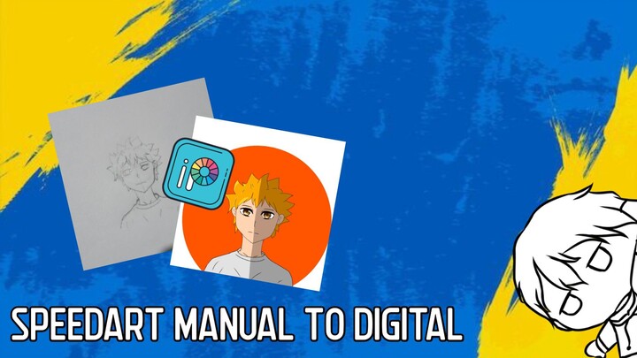 Speedart Gambar Manual ke Digital #barubelajar