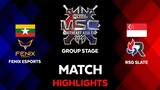 Fenix Esports vs RSG Slate HIGHLIGHTS MSC 2023 | RSG vs FNX