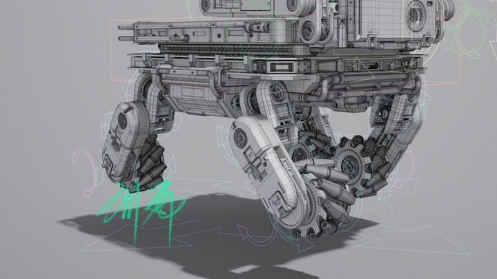 Unofficial modeling, binding and animation of the robot dog in The Wandering Earth 2 - Benben