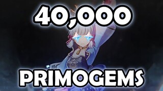 Reaching 40,000 - 5 primogems and saving them for Ayaka...