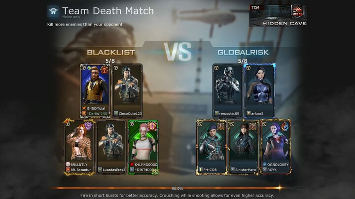 Crossfire - Melee Only - Team Deathmatch - Hidden Cave
