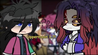 Uppermoons Trio+Muzan reacts to If Giyuu meets Kokushibo.. || GCRV || Demon Slayer ||