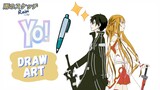 Yo! Asuna and Kirito | End Part Full draw (Sword Art Online).