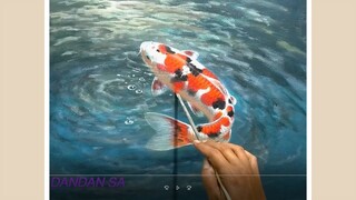 CARA MUDAH BELAJAR MENGGAMBAR - MELUKIS IKAN KOI By DANDAN SA, Tutorial (part 8)