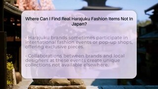 Where Can I Find Real Harajuku Fashion Items Not In Japan? - Japan Past and Present