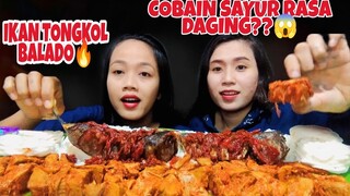 IKAN TONGKOL BALADO+ TUMIS SAYUR NANGKA PEDAS🔥MUKBANG INDONESIA.