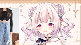 Seorang lolita Jepang yang khawatir tidak ingin terlihat dengan pinggang rampingnya