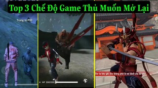 [Garena Free Fire]/Điểm Lại Top 3 Chế Độ Chơi Kinh Điển Game Thủ Muốn Quay Trở Lại?