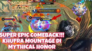 SUPER EPIC COMEBACK!!, SOLO RANK DI MYTHICAL HONOR PAKE KHUFRA || MOBILE LEGENDS KHUFRA GAMEPLAY