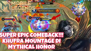 SUPER EPIC COMEBACK!!, SOLO RANK DI MYTHICAL HONOR PAKE KHUFRA || MOBILE LEGENDS KHUFRA GAMEPLAY