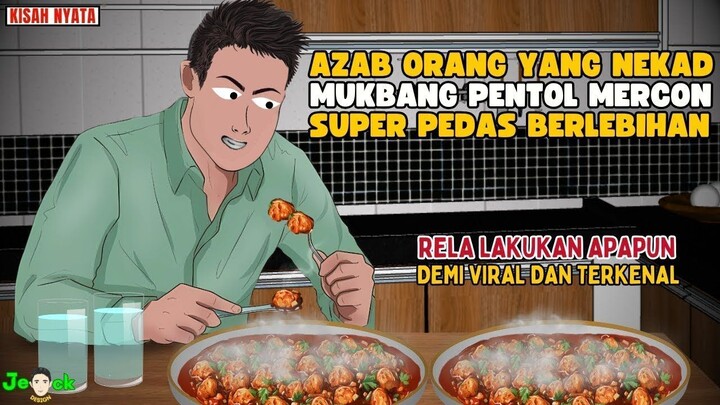 AZAB ORANG YANG NEKAD MUKBANG PENTOL MERCON SUPER PEDAS BERLEBIHAN  SINETRON