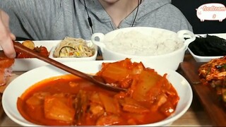 Thịt kho kim chi, thịt băm nướng ăn với cơm và đồ ăn kèm 2 #amthuc