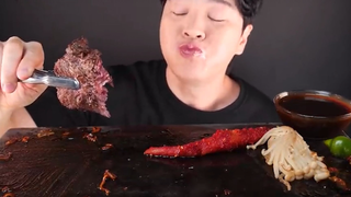 Mukbang Beefstake và mì cay 3 #food