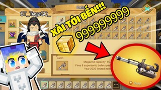 TÔ GÀ THỬ THÁCH XÀI HẾT 999999 GCUBE TRONG BLOCKMAN GO ĐỂ MUA SÚNG CHIẾN ĐẤU NGƯỜI NGOÀI HÀNH TINH