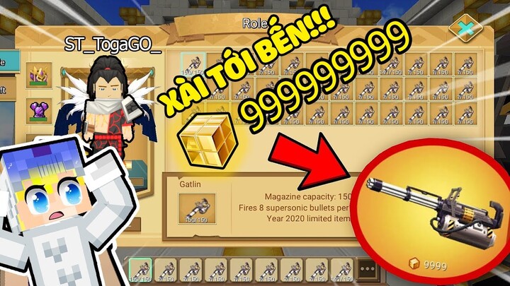 TÔ GÀ THỬ THÁCH XÀI HẾT 999999 GCUBE TRONG BLOCKMAN GO ĐỂ MUA SÚNG CHIẾN ĐẤU NGƯỜI NGOÀI HÀNH TINH