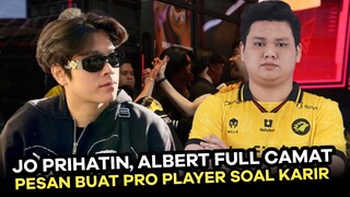 ALBERT FULL CAMAT ONIC, PESAN JO PRO PLAYER HARUS BIJAK PILIH KARIR, TAK MAIN DI M5