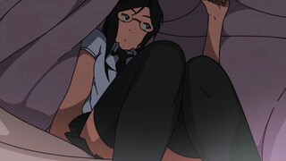 The male protagonist who is unwilling to be teased by black silk long legs is a scumbag