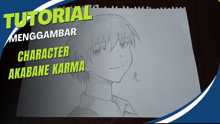 Menggambar Character Akabane Karma Dari Anime Ansatsu Kyoushitsu