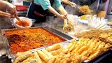 Amazing street food! Tteokbokki, Sweet potato fries - Korean food