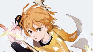 [Painting]Digital illustration of Agatsuma Zenitsu|<Demon Slayer>