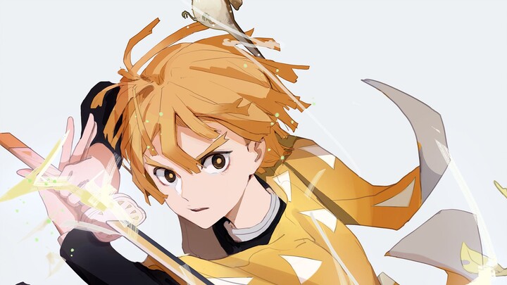 [Melukis]Ilustrasi digital Agatsuma Zenitsu|<Demon Slayer>