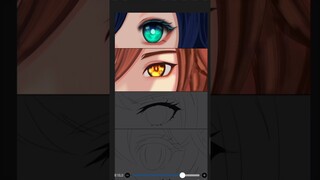 zhongli eye 👀 draw 🧡 #zhongli #drawing #tutorial #zhongli #archon #geo #digitalart #ibispaintx