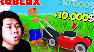 ครู Baldi ทำงานตัดหญ้า ได้เงิน 1 ล้านบาท (Roblox)