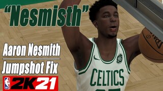 Aaron Nesmith Jumpshot Fix NBA2K21 with Side-by-Side Comparison