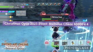 Sword Art Online Integral Factor: Christmas Opus 2023 Boss Nicholas Chaos 40000 x 4