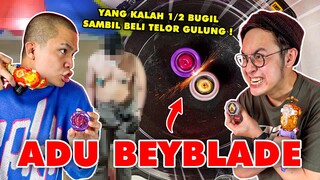 ADU BEYBLADE LAWAN @Medy Renaldy  PT.2 ! YANG KALAH SETENGAH BUG1L BELI TELOR GULUNG!