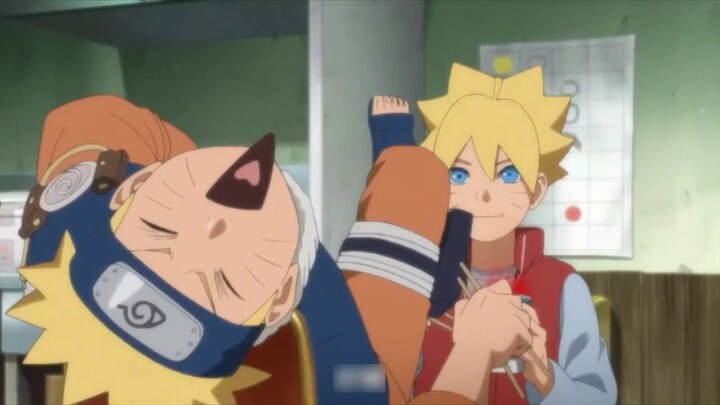 Blogger bergaul dengan ayahnya, Naruto dan ibunya, Hinata ketika dia masih kecil, dan dia selalu bis