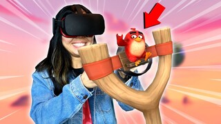 SLINGSHOT ANGRY BIRDS IN FIRST PERSON! - Angry Birds VR: Isle Of Pigs Review