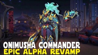 ONIMUSHA COMMANDER REVAMP | ALPHA EPIC SKIN REWORK | MOBILE LEGENDS PROJECT NEXT PHASE 2