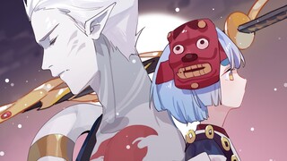 [Onmyoji's handwriting] I'll see you one day - The Lord of Arakawa and the girl of the deep sea of Ponyoji