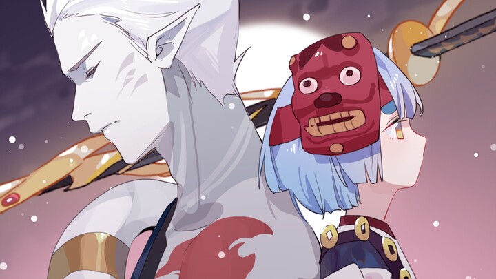 [Onmyoji's handwriting] I'll see you one day - The Lord of Arakawa and the girl of the deep sea of Ponyoji