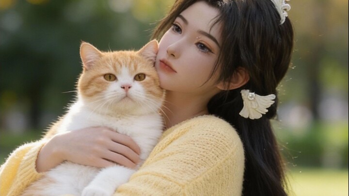 ซ่งอวี่กับแมวส้มของเธอ